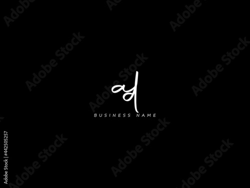 Letter AD Logo, signature ad logo icon vector for your business