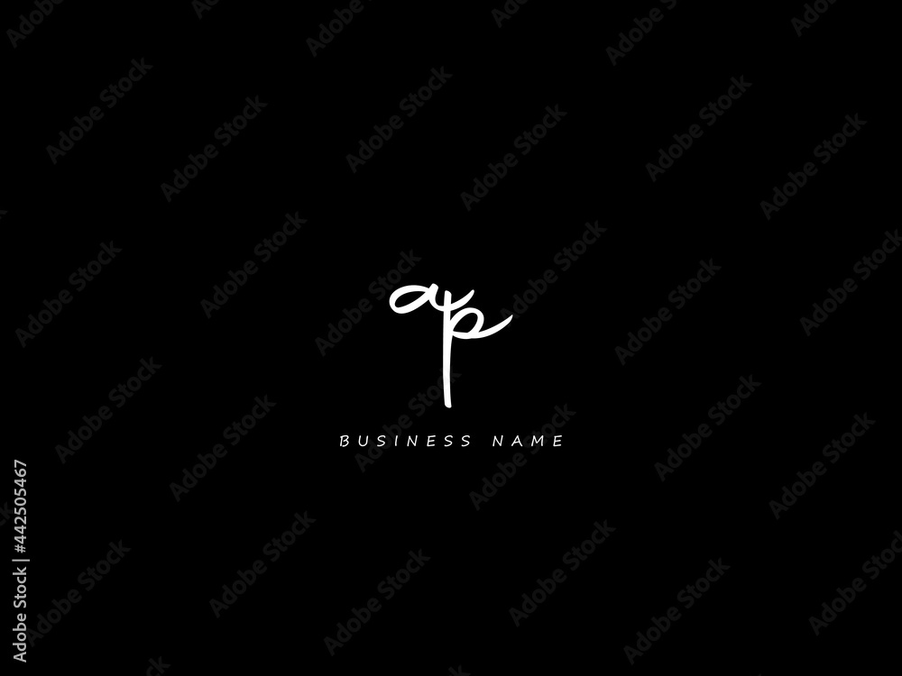 Letter AP Logo, signature ap logo icon vector for your business Stock
