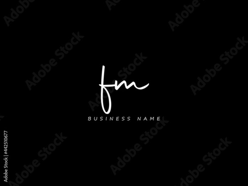 Letter FM Logo, signature fm logo icon vector for your business