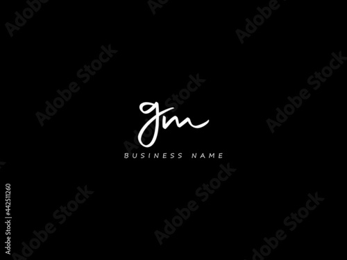 Letter GM Logo, signature gm logo icon vector for your business