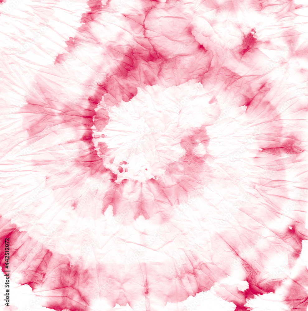 Fototapeta premium White Tie Dye Swirl. Die Circular Paint. Circle