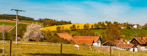 Beautiful spring view near Saint Salvator, Bavaria, Germany