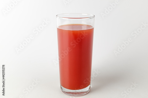 tomato juice on a white background