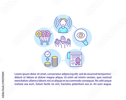 Free funds concept line icons with text. PPT page vector template with copy space. Brochure, magazine, newsletter design element. Finding money source linear illustrations on white