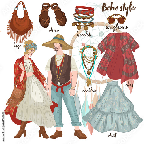 Bohemian fashion and style for males and females