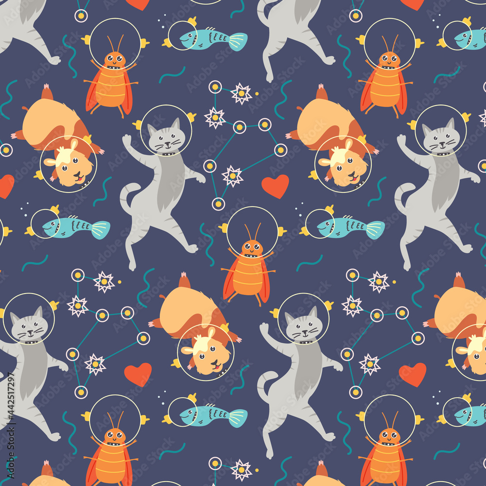 Dancing cats in space