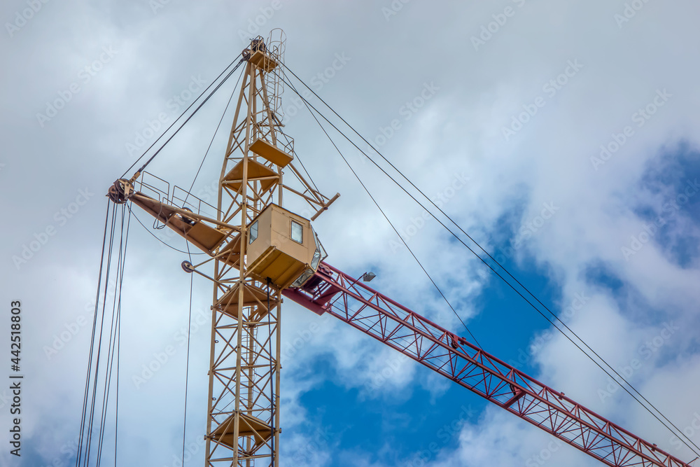  Architecture. Construction of a new multi-storey brick house.