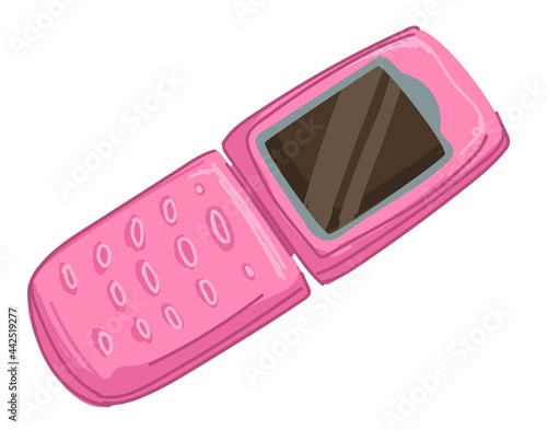 Modern cell phone with screen and buttons vector