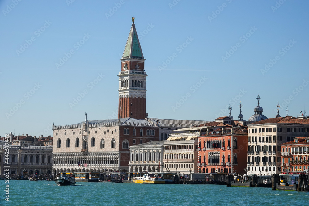 The view of palace Doges and Campanila, Venice.