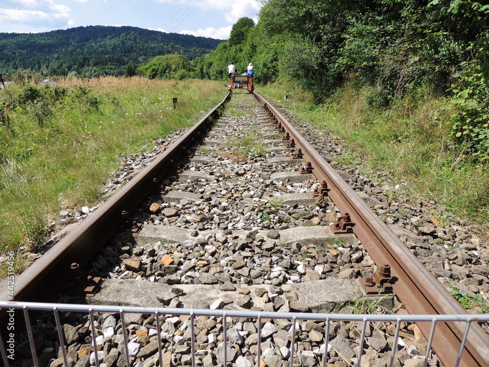 Fototapeta premium railway in the countryside