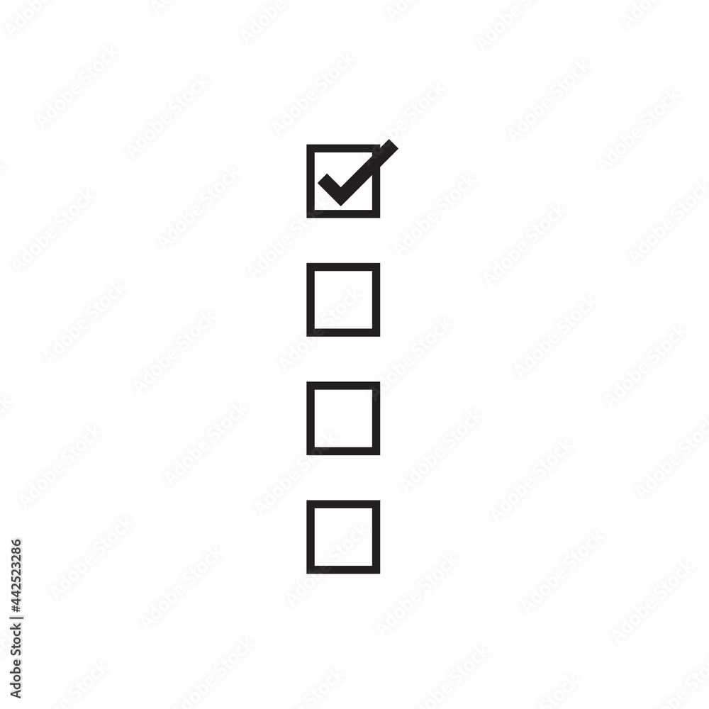 check mark icon vector on white background. check mark icon vector on white background.