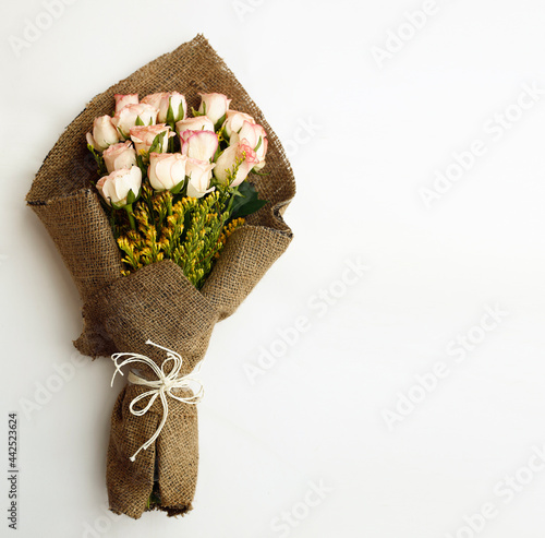 Flower Bouquet isolated on white background with space of your text.