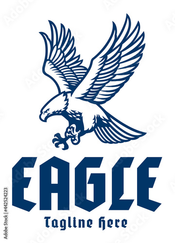 flying eagle mascot logo
