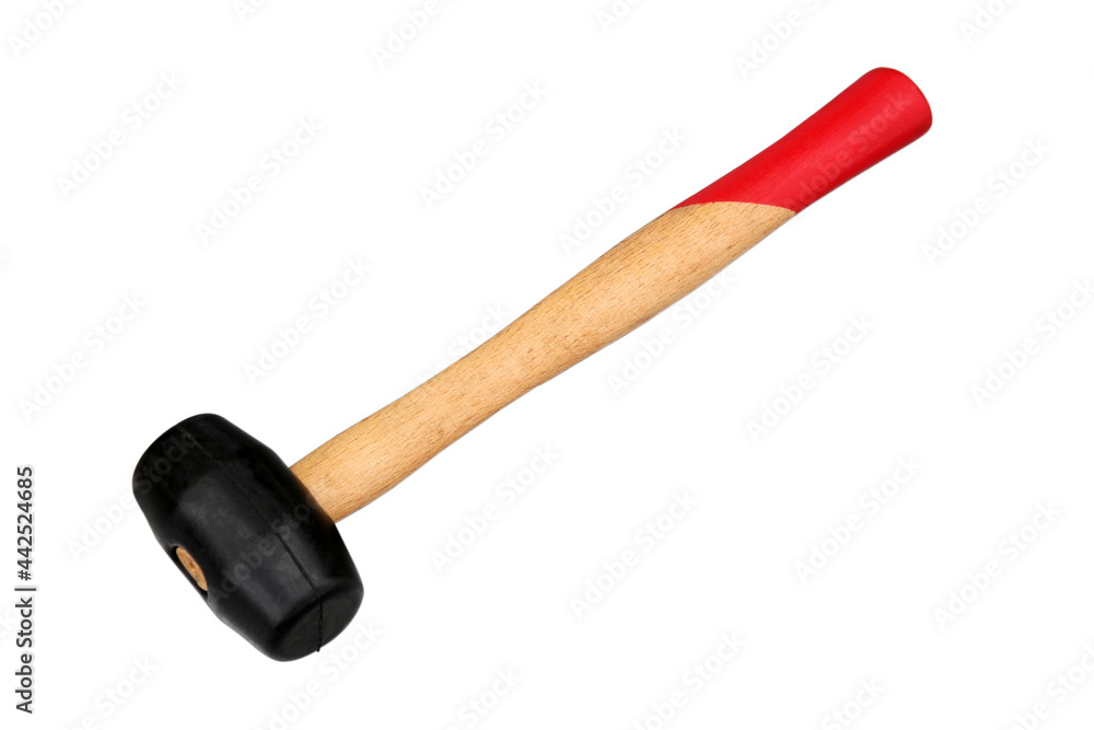 A rubber mallet isolated on white..... A rubber mallet isolated on white.....