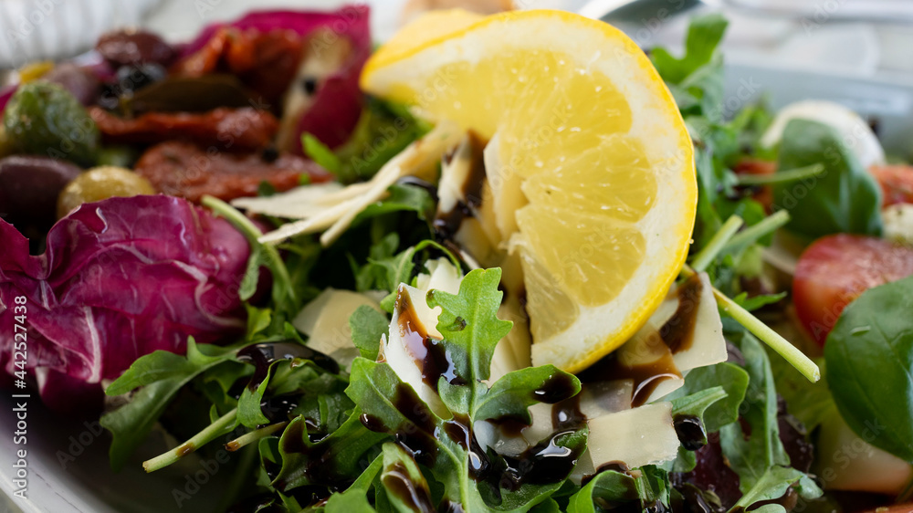 Gesunder Sommersalat, Salat, Balsamico, Mediterran, Gesunder Sommersalat, Salat, Balsamico, Mediterran,