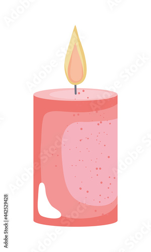 red candle blazing