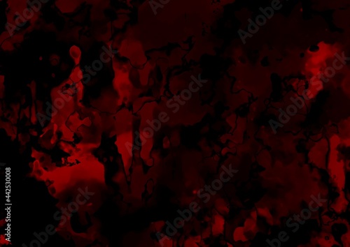 暗闇に光る赤い幻想的な水彩テクスチャ背景 