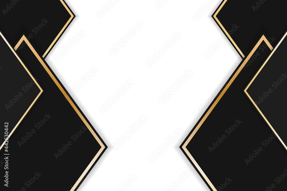 Black Geometric Shape Abstradct Background. Technology Banner Wallpaper. Vector Black Geometric Shape Abstradct Background. Technology Banner Wallpaper. Vector