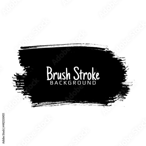 Hand drawn black watercolor brush stroke design