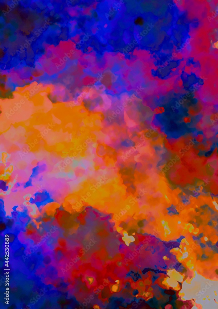 幻想的な紫とオレンジの爆発テクスチャ背景