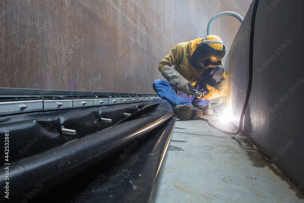 Repair storage tank welding Stock Photo Adobe Stock
