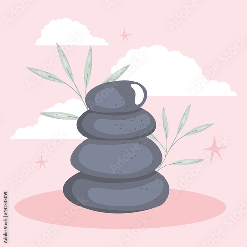 zen stones illustration