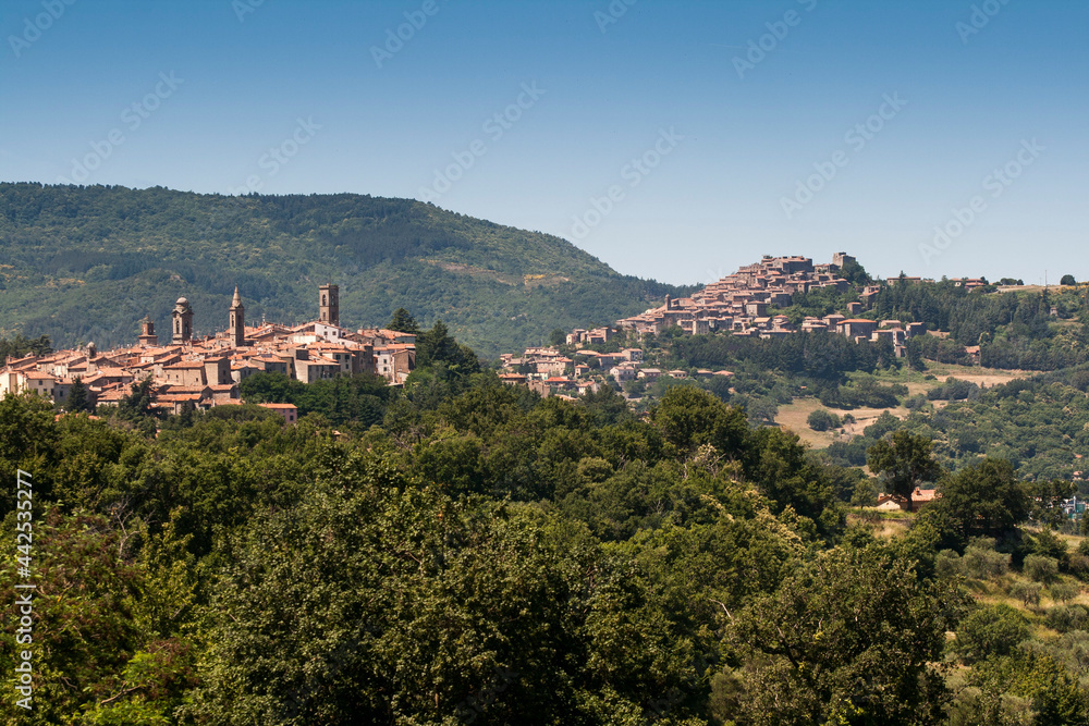 Italia, Toscana, Monte Amiata, il paese di Castel del Piano e Montelaterone(GR)