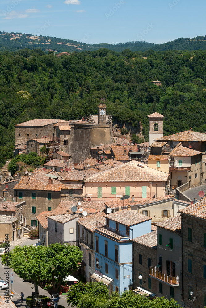 Italia, Toscana, Grosseto, il paese di Sorano.