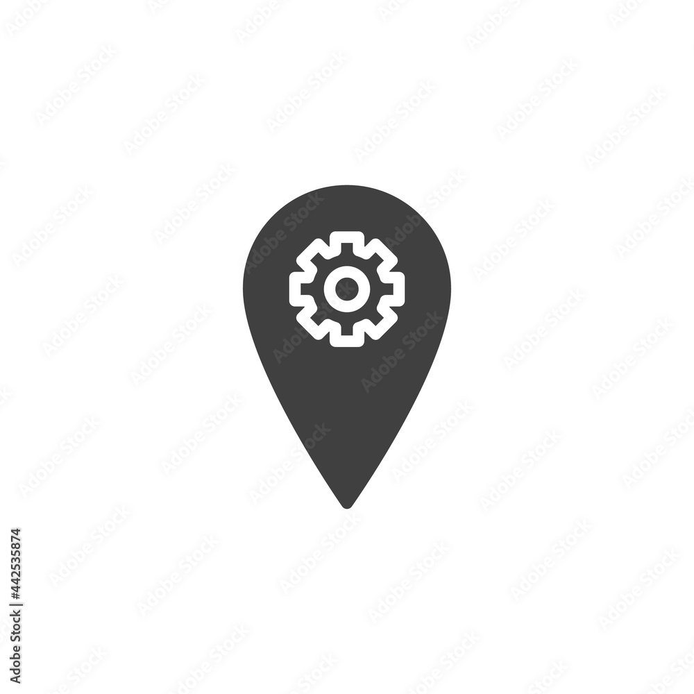 Repair service location pin vector icon Repair service location pin vector icon