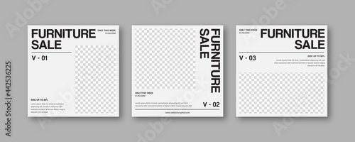 Furniture instagram social media post template