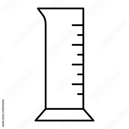 Vector Graduated Cylinder Outline Icon Design photo