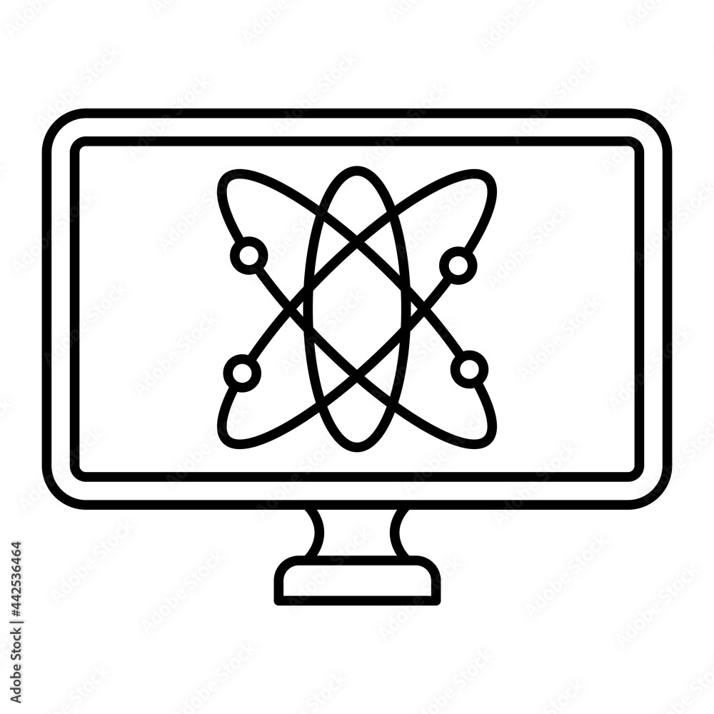 Vector Online Chemistry Outline Icon Design Vector Online Chemistry Outline Icon Design