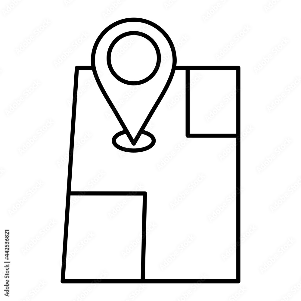 Vector Places Location Outline Icon Design Vector Places Location Outline Icon Design
