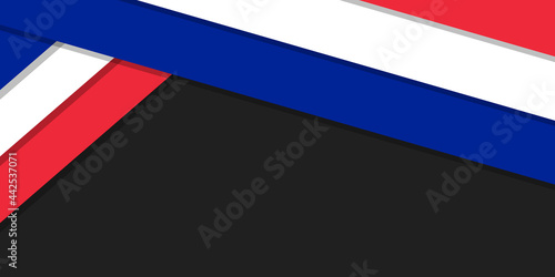 blue white red abstract background or template