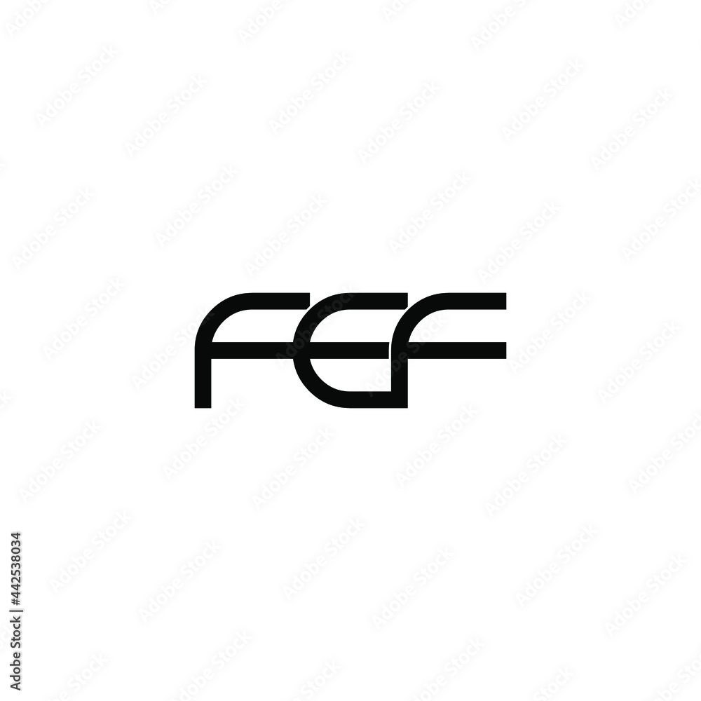 fef letter original monogram logo design fef letter original monogram logo design