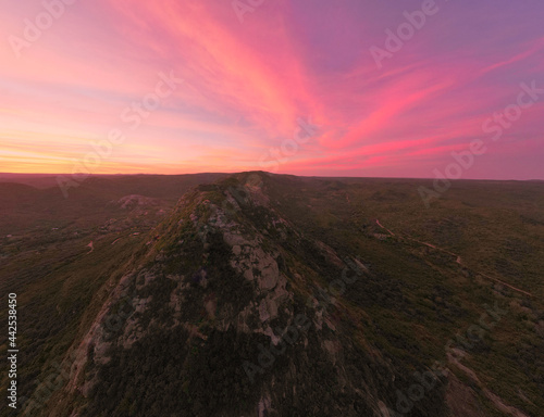 sunset in the mountains