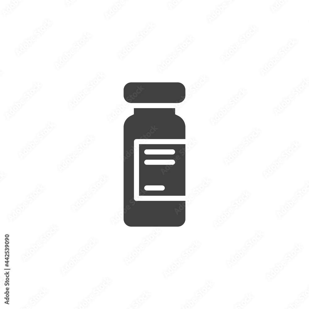 Vaccine bottle vector icon Vaccine bottle vector icon
