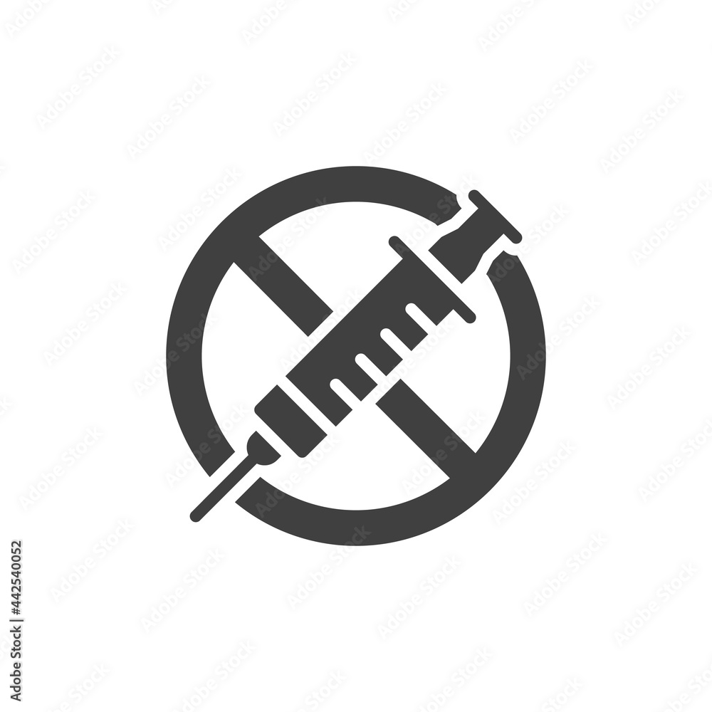 No vaccine vector icon Stock Vector | Adobe Stock