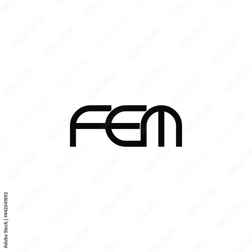 fem letter original monogram logo design fem letter original monogram logo design
