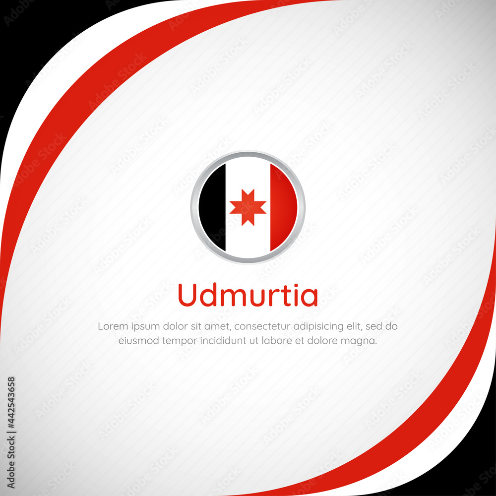 Abstract Udmurtia country flag background with creative happy national day of Udmurtia vector illustration Abstract Udmurtia country flag background with creative happy national day of Udmurtia vector illustration
