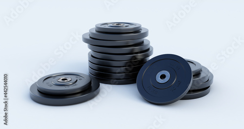 Weight for sport isolated on white background, Gym equipment, 3D render