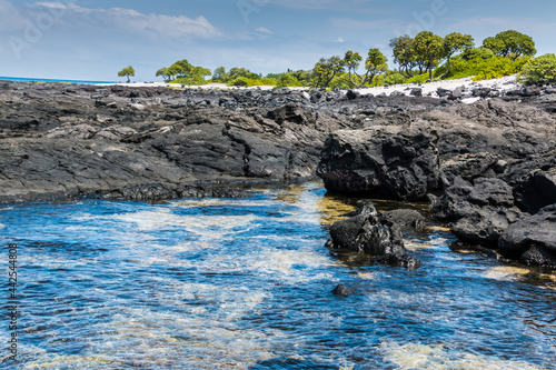 Tide Pools Formed In Ancient Lava Flows on Puhili  Point, Honokohua National Historic Park, Hawaii Island, Hawaii, USA photo