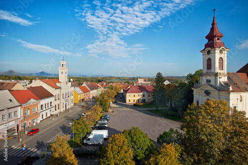 Postoloprty town square. Czech Republic. photo