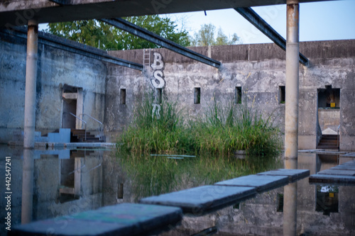 Antikes Industriegebiet mit Kunst 