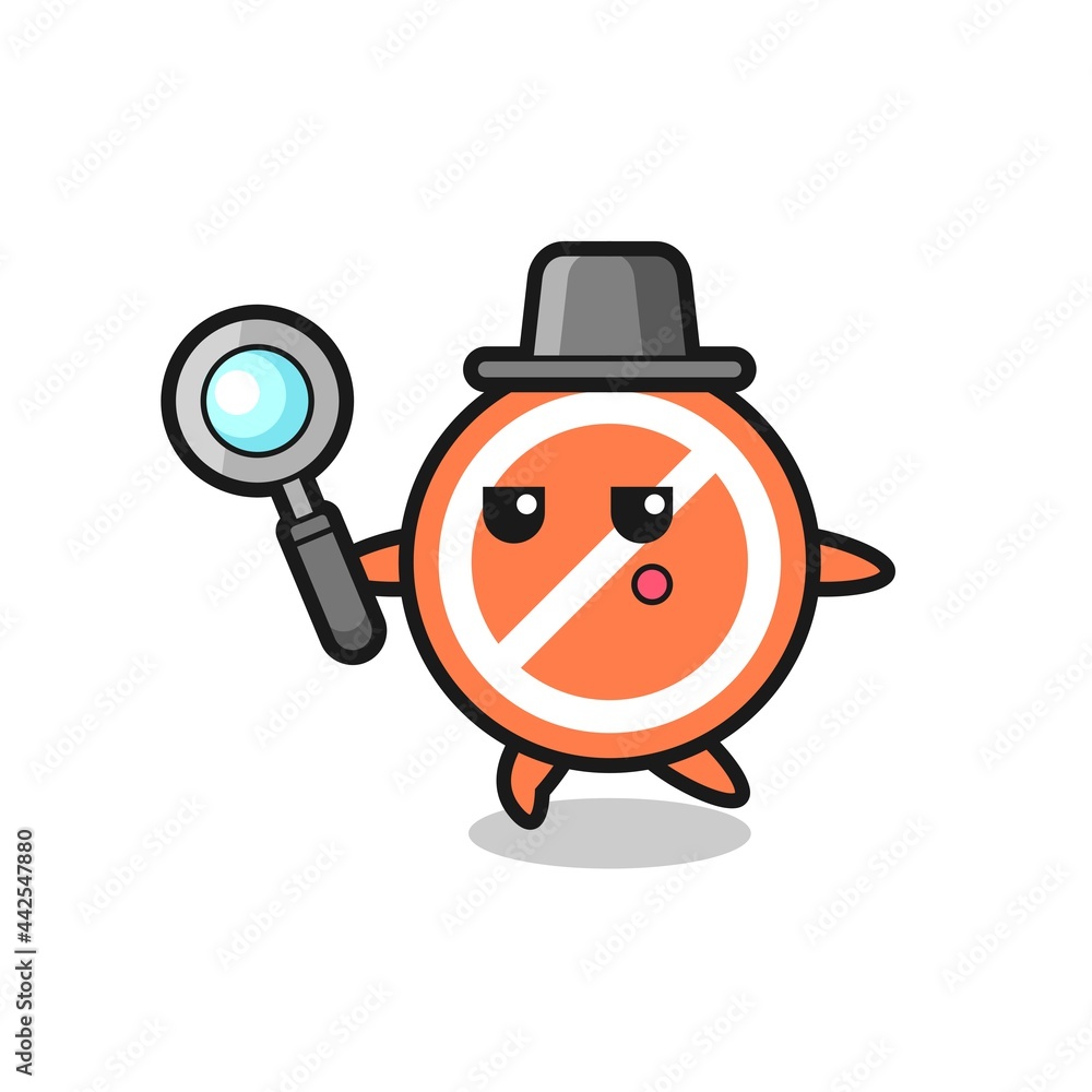 stop sign cartoon character searching with a magnifying glass stop sign cartoon character searching with a magnifying glass