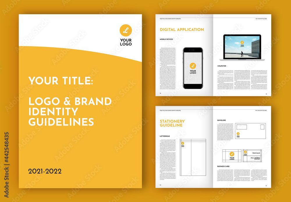 Brand Guidelines Identity Manual Layout Stock Template Adobe Stock