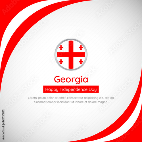 Abstract Georgia country flag background with creative happy independence day of Georgia vector illustration