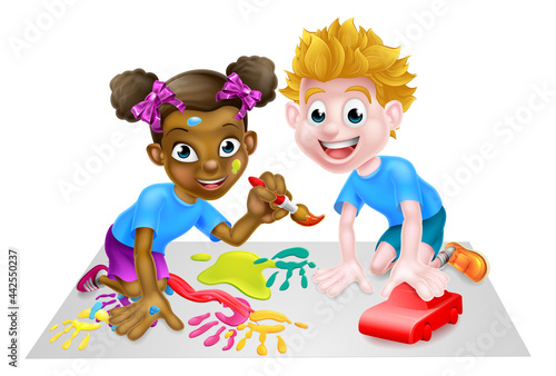 Boy and Girl Playing