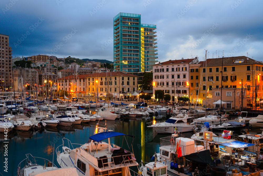 panoramic photo of the port of Savona
