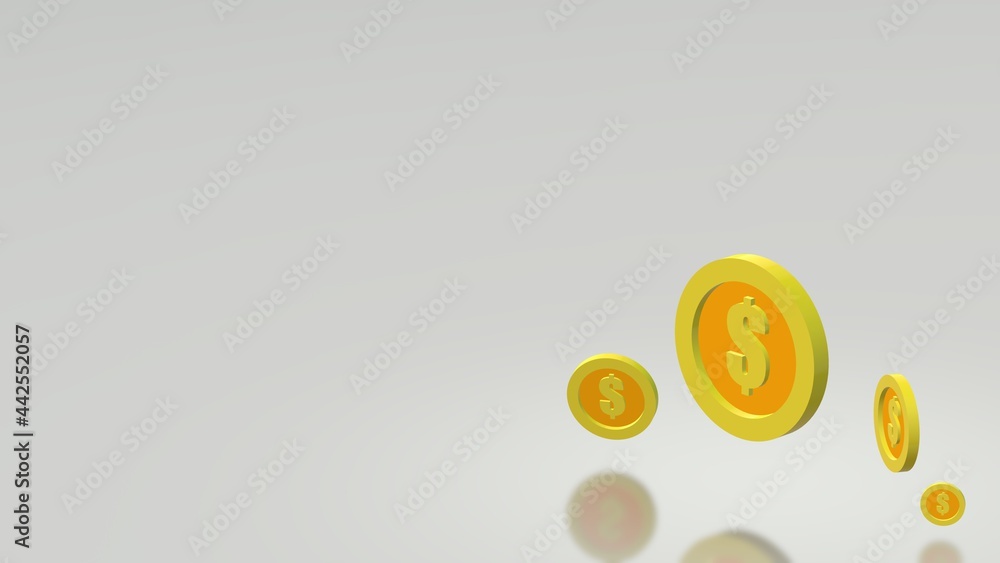 3D Coins Banner for commercial use